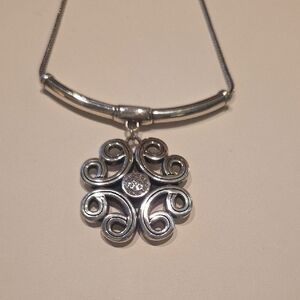 Brighton Silver Swirl Necklace and Earring Set